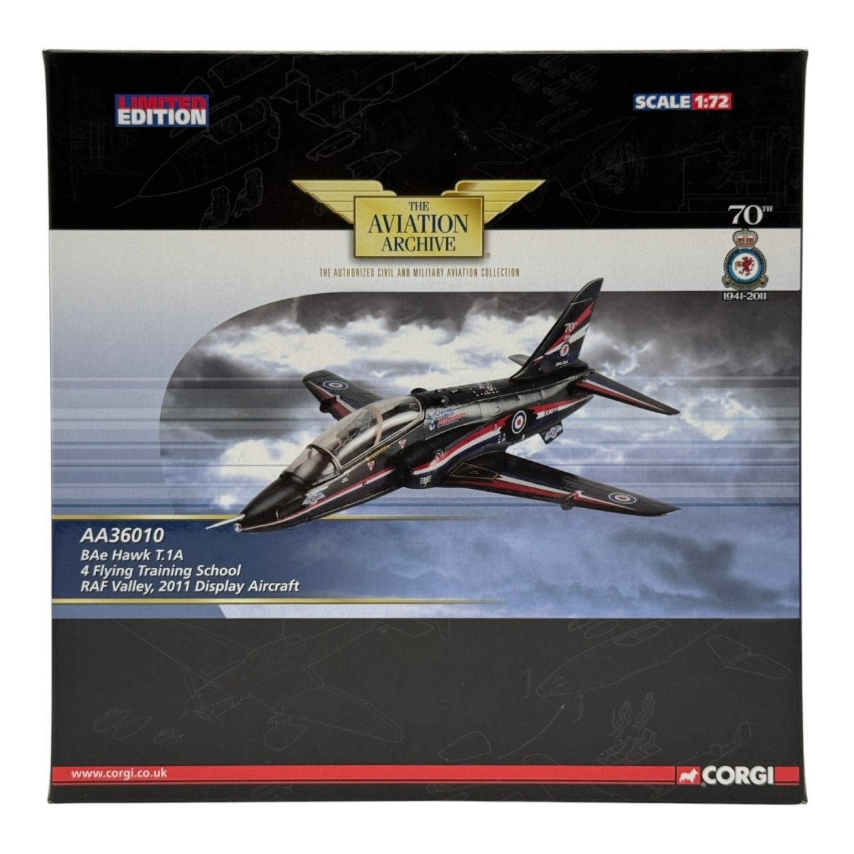 Corgi AA36010 1:72 BAe Hawk T.Mk 1 RAF No.4 FTS Jules Fleming 2011 Display - Corgi