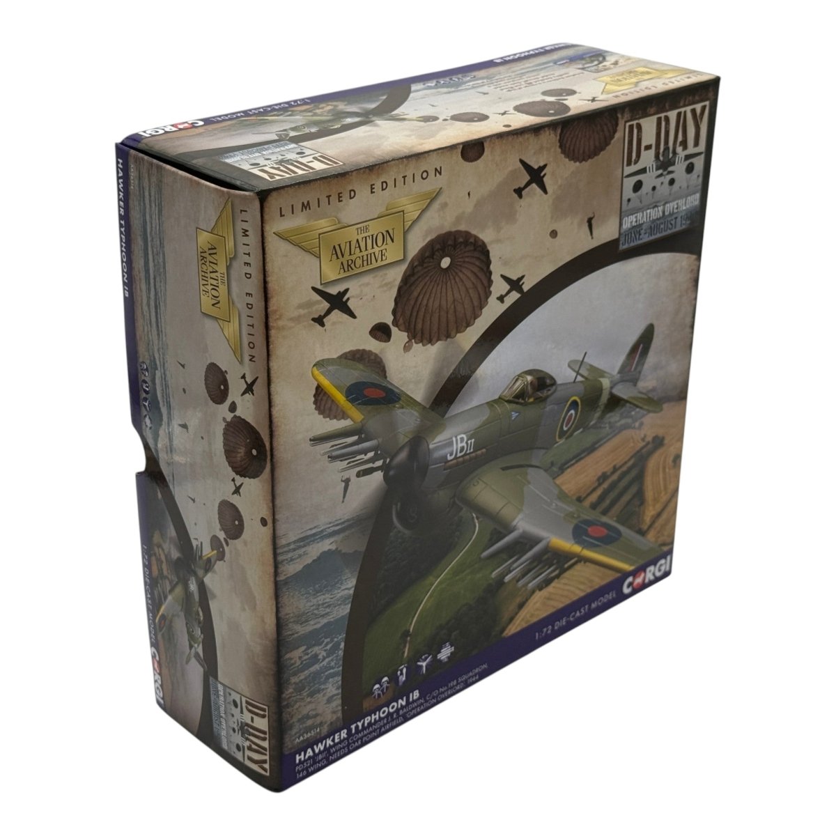 Corgi AA36514 1:72 Hawker Typhoon Mk I RAF No.146 Wing PD521 JBII John Robert Baldwin 1944 - Corgi