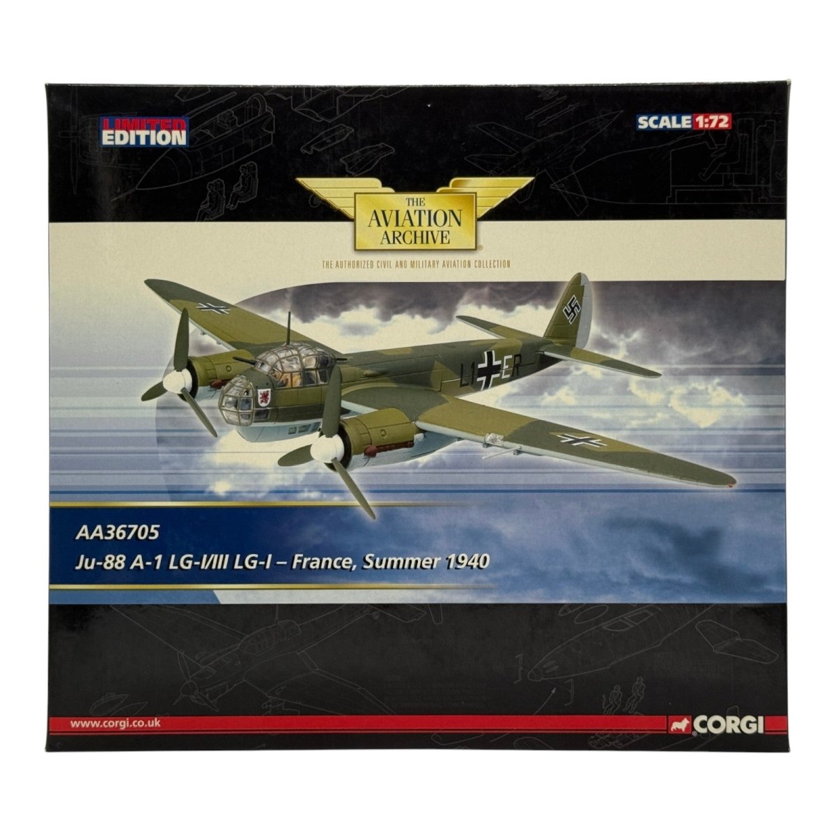 Corgi AA36705 1:72 Junkers Ju 88A-1 Luftwaffe LG I./III Adler Tag 1940 - Corgi
