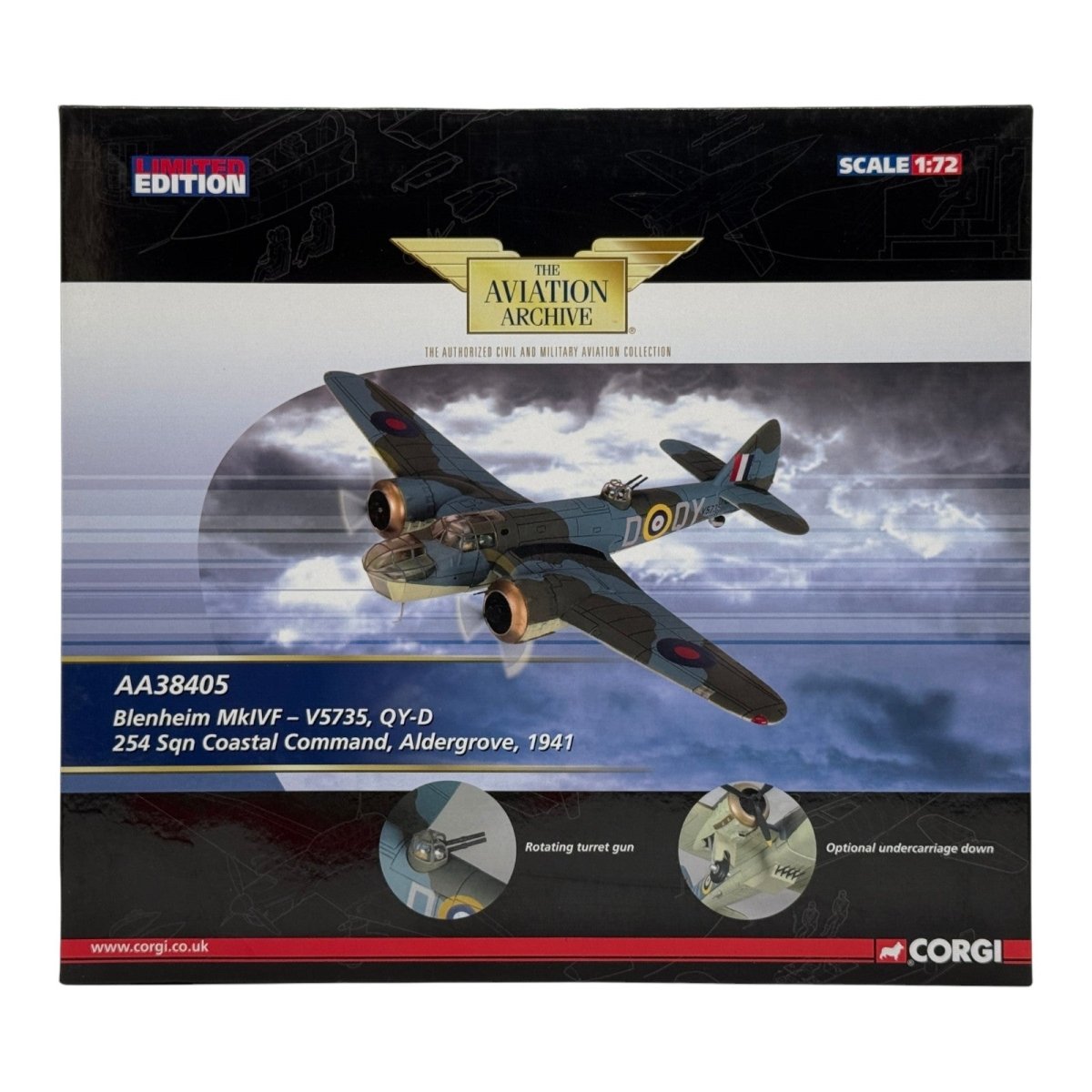 Corgi AA38405 1:72 Bristol Blenheim Mk IV RAF No.254 Sqn WWII 1941 - Corgi