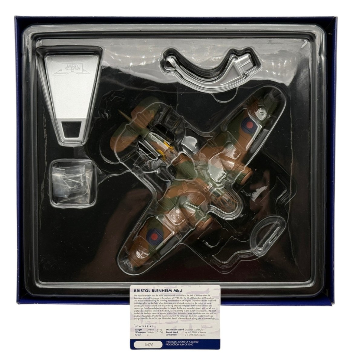 Corgi AA38406 1:72 Bristol Blenheim Mk I Arthur Scarf VC *ISSUES* - Corgi