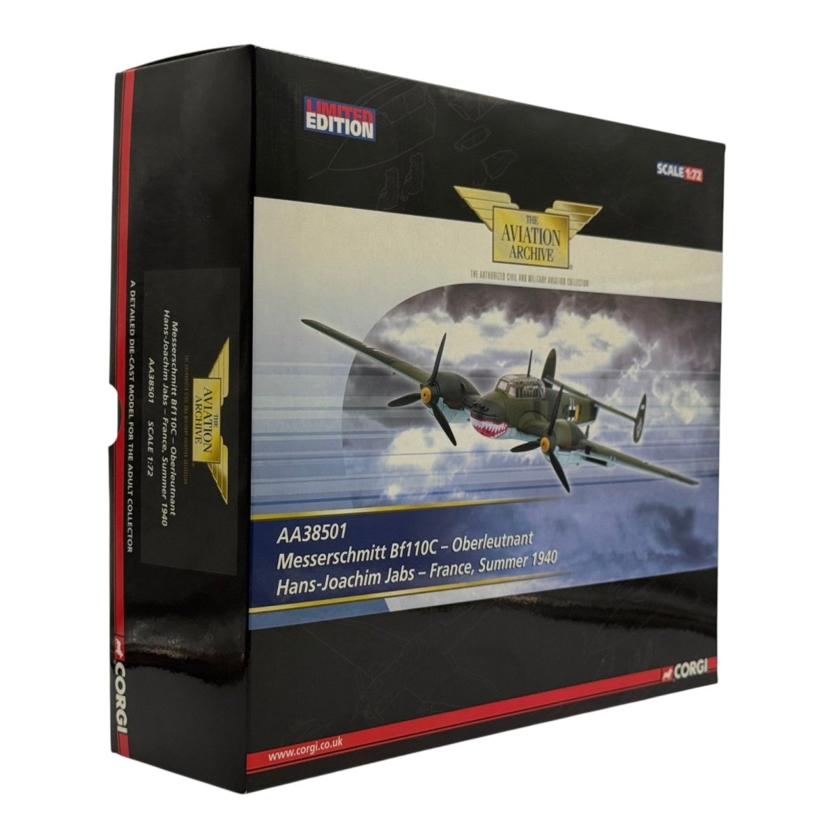 Corgi AA38501 1:72 Messerschmitt Bf 110C Luftwaffe ZG 76 Hans-Joachim Jabs 1940 - Corgi