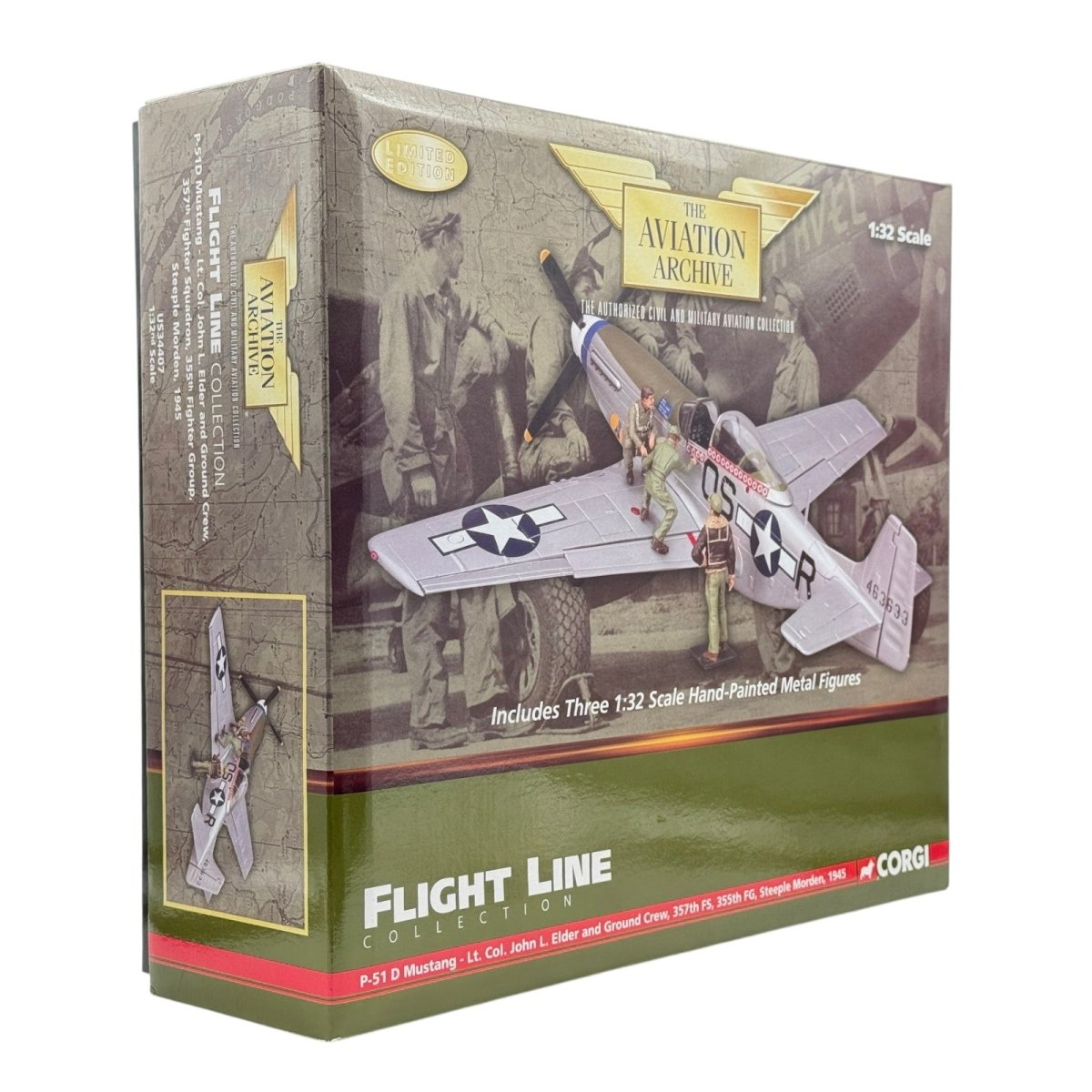 Corgi Aviation 1:32 US34407 P - 51D Mustang, Lt. John L. Elder & Ground Crew - Corgi