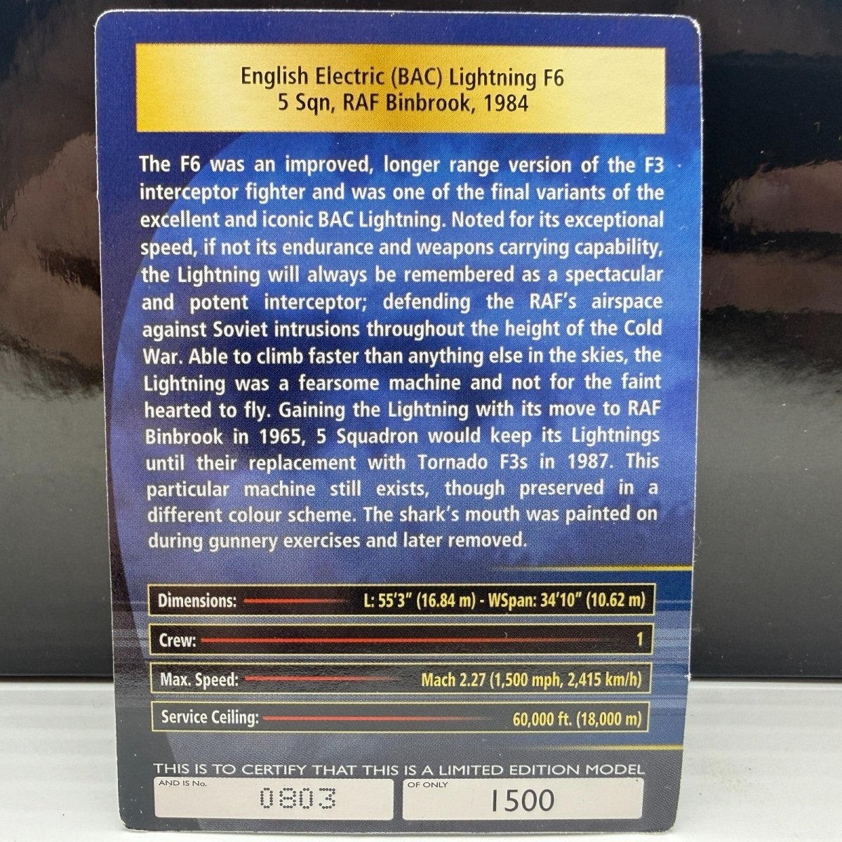 Corgi Aviation 1:72 AA32314 English Electric Lightning F6, 5 Sqn, RAF Binbrook - Corgi