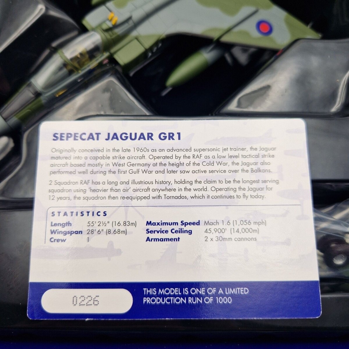 Corgi Aviation Archive 1:72 Sepecat Jaguar Gr1 2 Sqn Raf Laarbruch 1987 AA35413 - Corgi