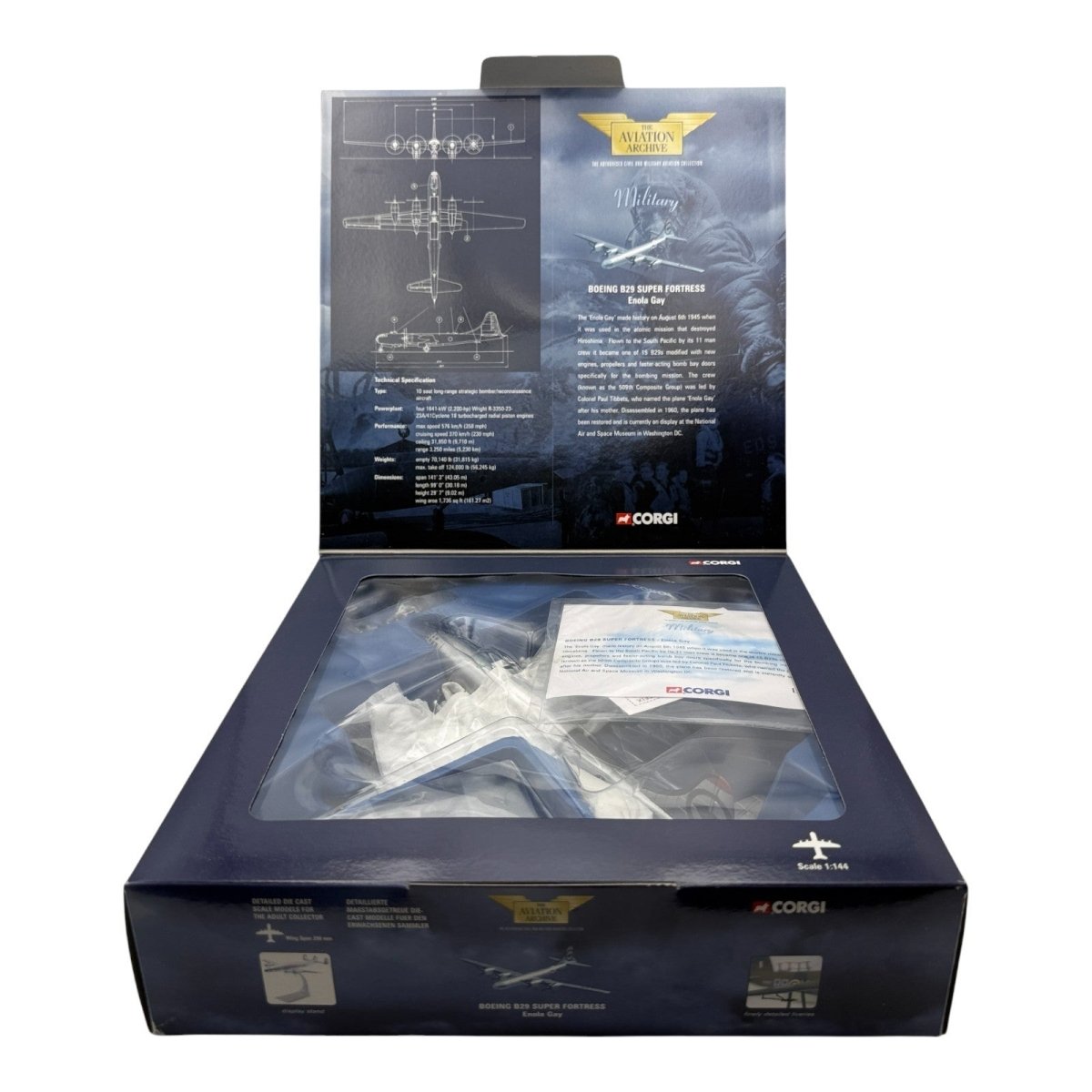 Corgi Aviation 48901 1:144 Boeing B29 Super Fortress, Enola Gay Diecast Model - Corgi