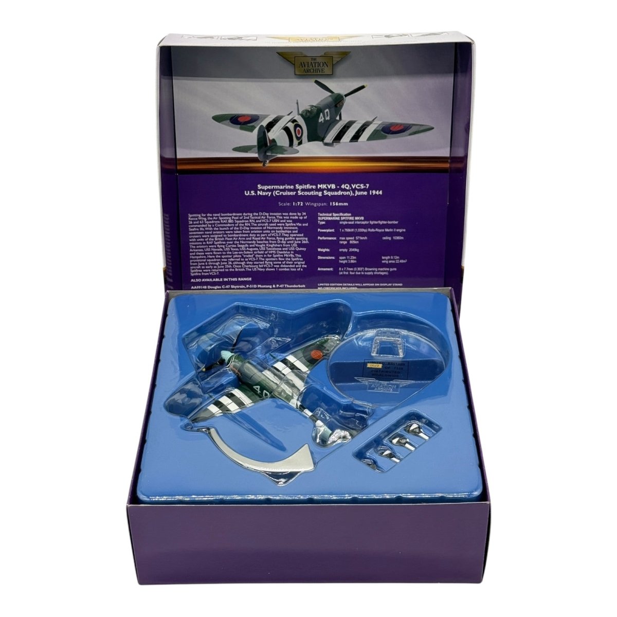 Corgi Aviation AA31906 1:72 Supermarine Spitfire Mk V VCS - 7 D - Day 1944 - Corgi