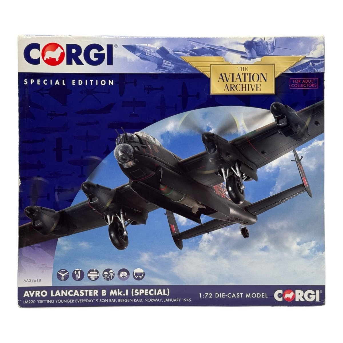 Corgi Aviation AA32618 1:72 Lancaster B.Mk I Tallboy Raid - Corgi