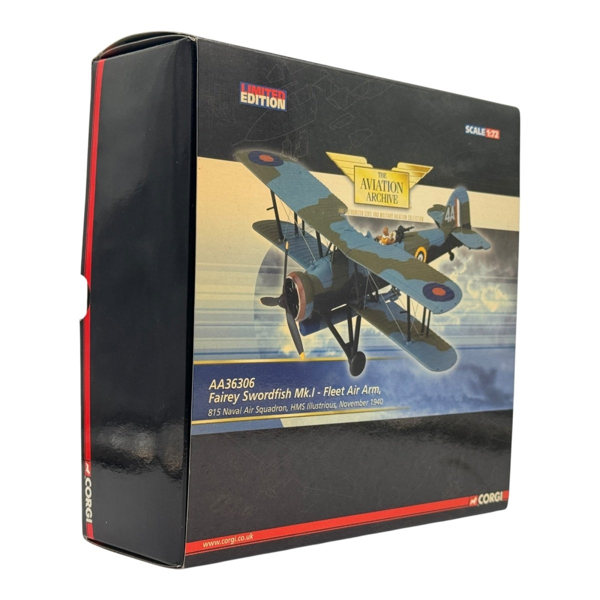Corgi Aviation AA36306 1:72 Fairey Swordfish Mk I No.815 NAS Illustrious 1940 - Corgi