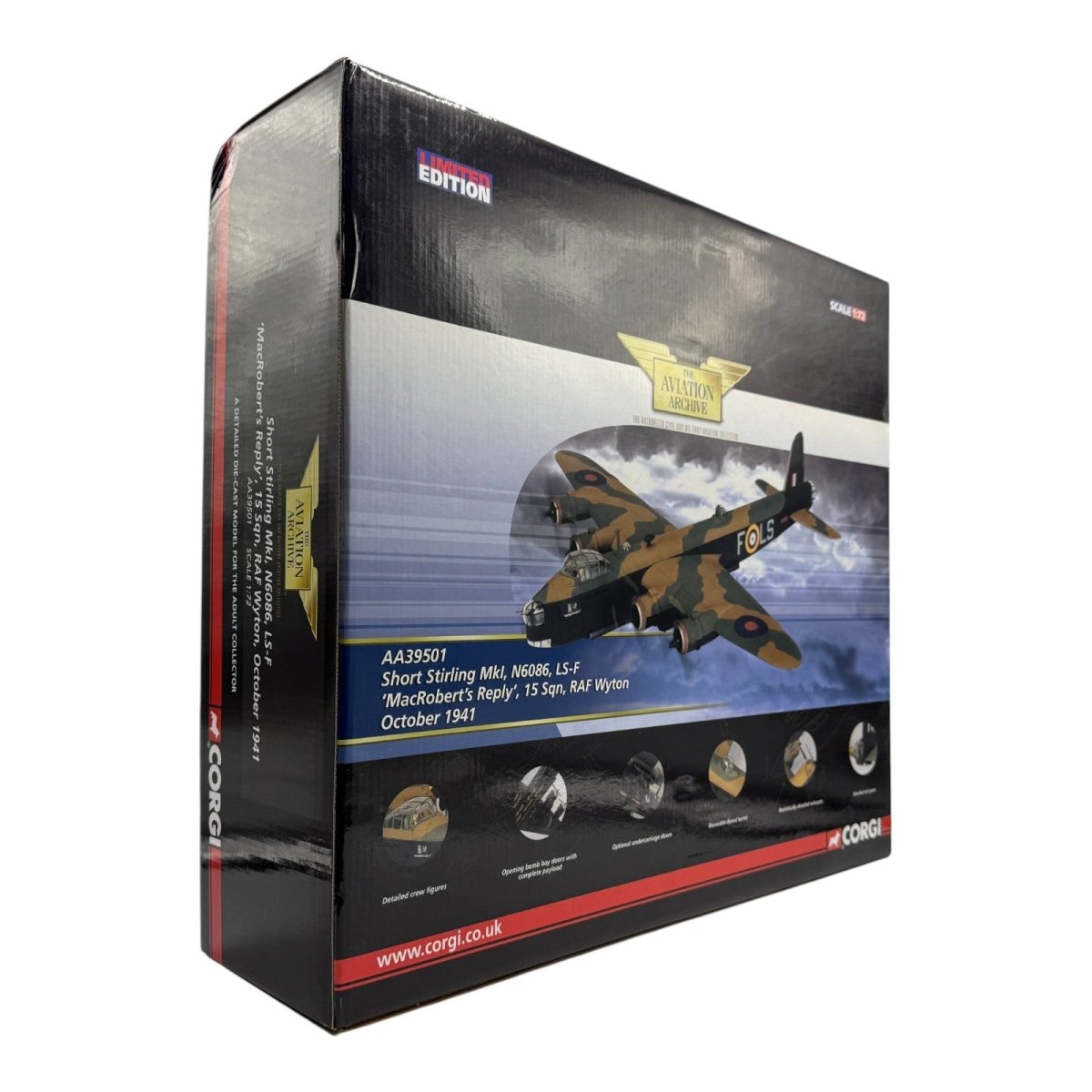 Corgi Aviation AA39501 1:72 Stirling B.Mk I 'MacRoberts Reply' - Corgi