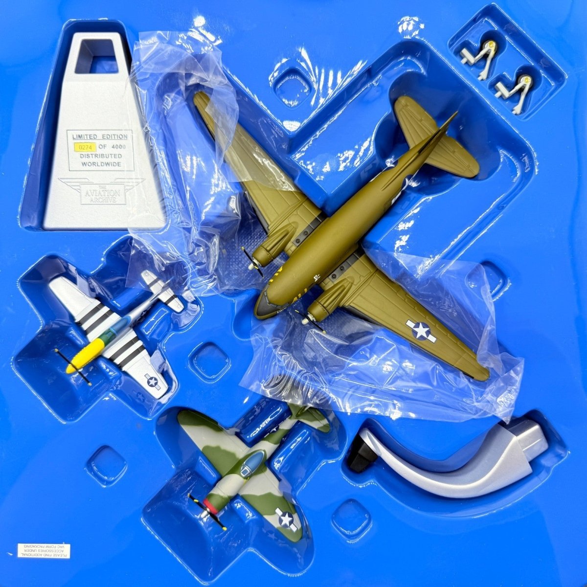 Corgi Aviation AA99148 1:144 C - 47, P - 47D, P - 51D 60th Anniversary Aircraft Set - Corgi