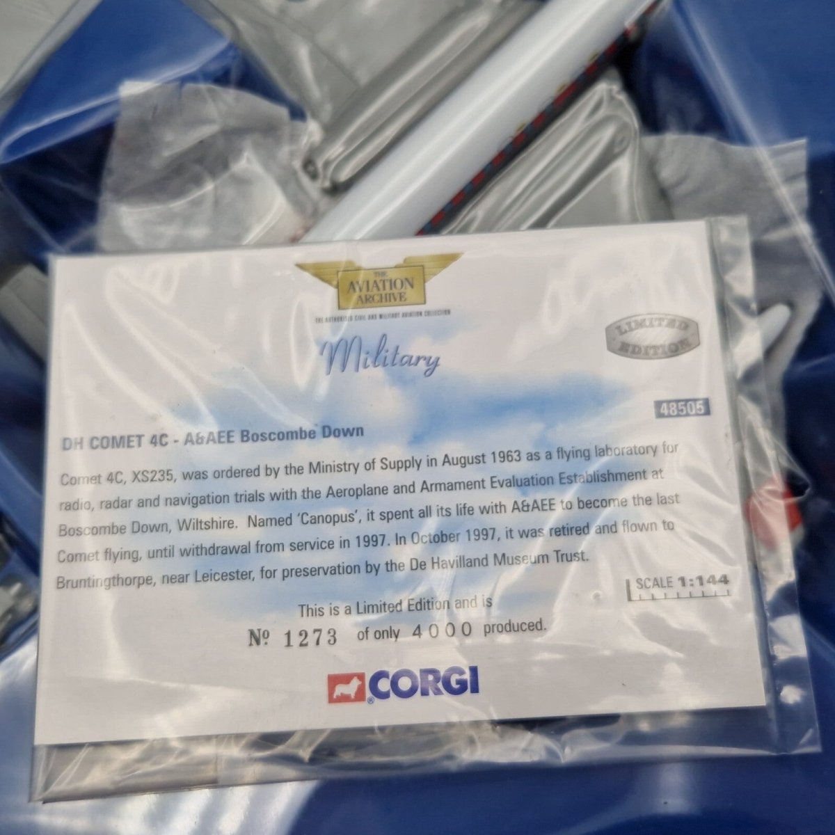 Corgi Aviation Archive 1:144 DH Comet 4C, A&AEE Boscombe Down, Diecast 48505 - Corgi