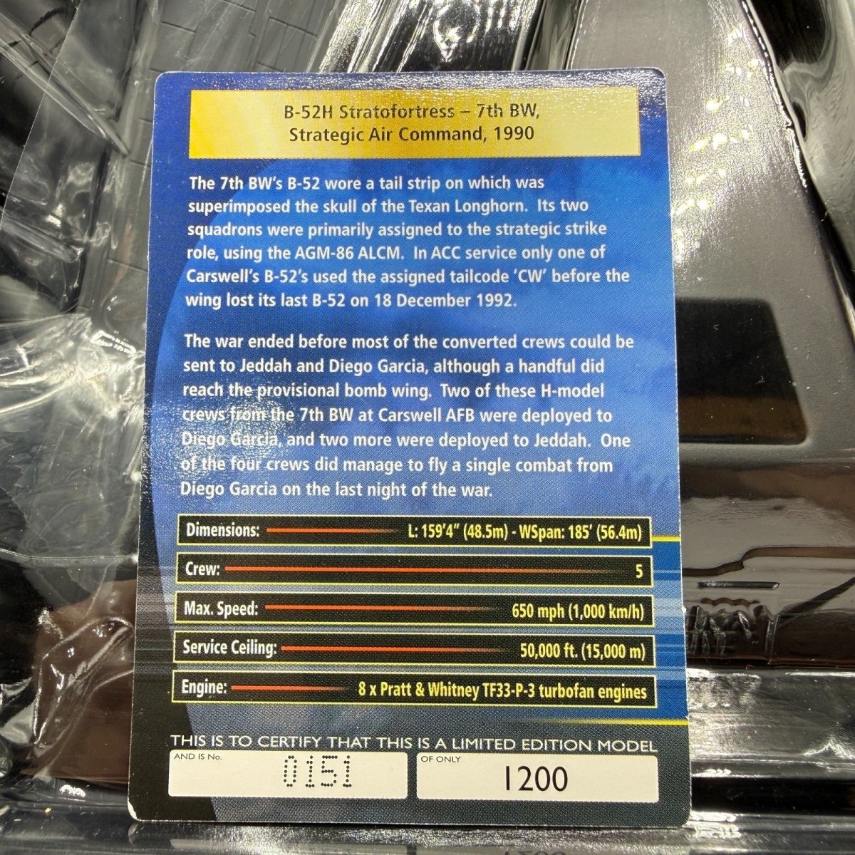 Corgi Aviation Archive 1:144 US33508 B - 52H Stratofortress 7th BW - Corgi
