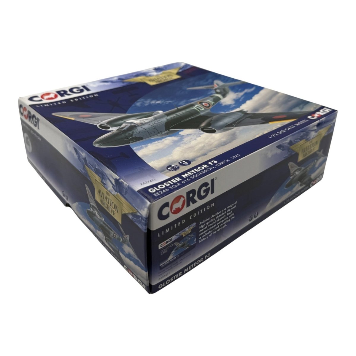 Corgi Aviation Archive 1:72 AA27401 Gloster Meteor F3, 616 Squadron, Lubeck 1945 - Corgi