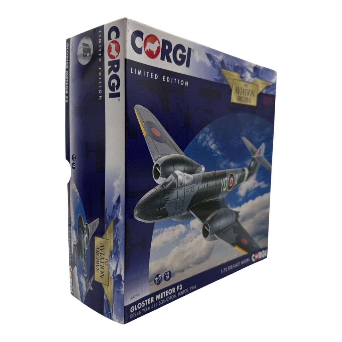 Corgi Aviation Archive 1:72 AA27401 Gloster Meteor F3, 616 Squadron, Lubeck 1945 - Corgi