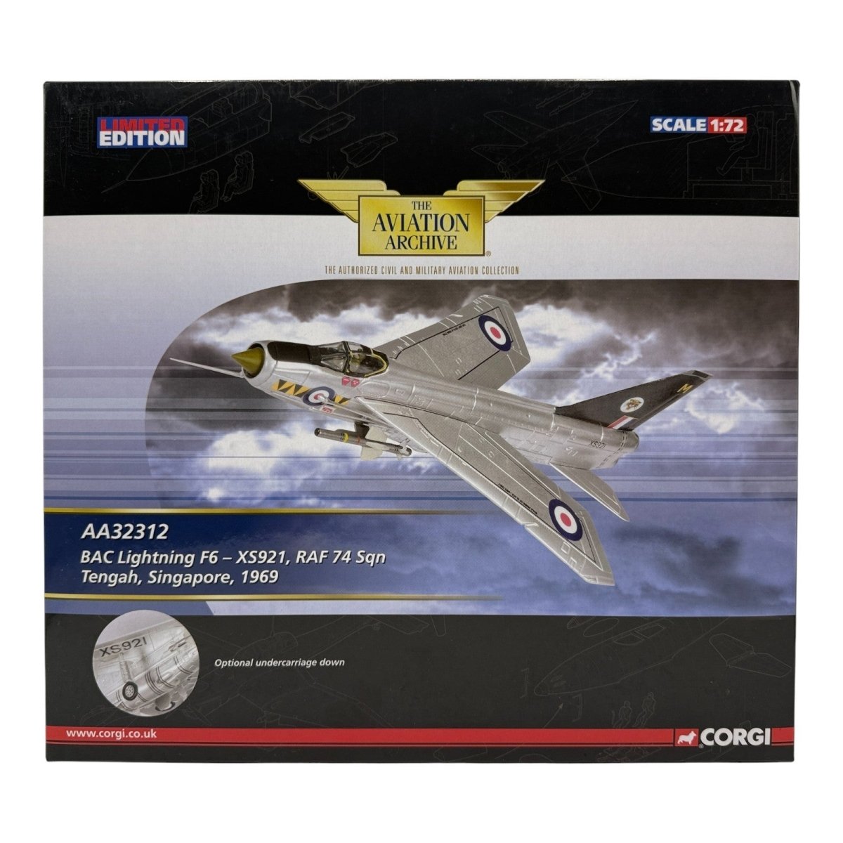 Corgi Aviation Archive 1:72 AA32312 Lightning F6, RAF 74 Sqn, Singapore 1969 - Corgi