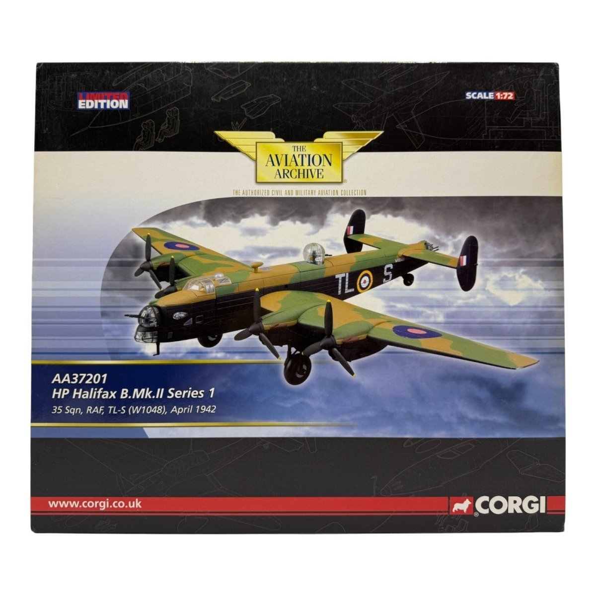 Corgi Aviation Archive 1:72 AA37201 Halifax B.MK.II Series 1, RAF 35 Sqn 1942 - Corgi