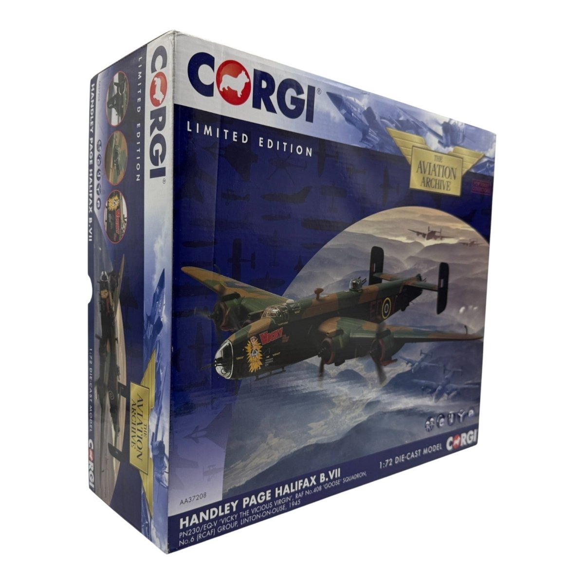 Corgi Aviation Archive 1:72 AA37208 Halifax B.VII 'Vicky The Vicious Virgin' - Corgi