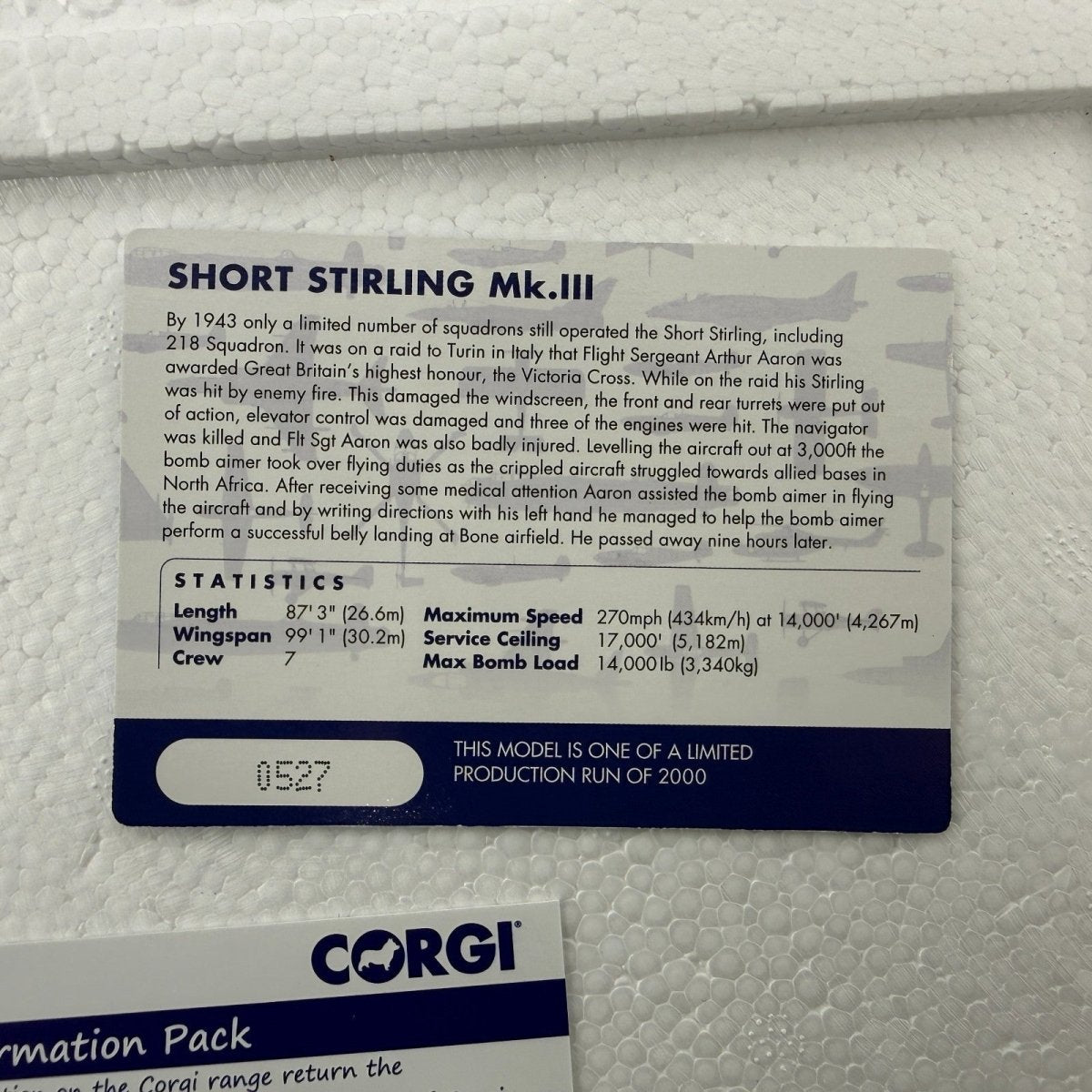 Corgi Aviation Archive 1:72 AA39503 Short Stirling MKIII, RAF 218 Sqn - Corgi