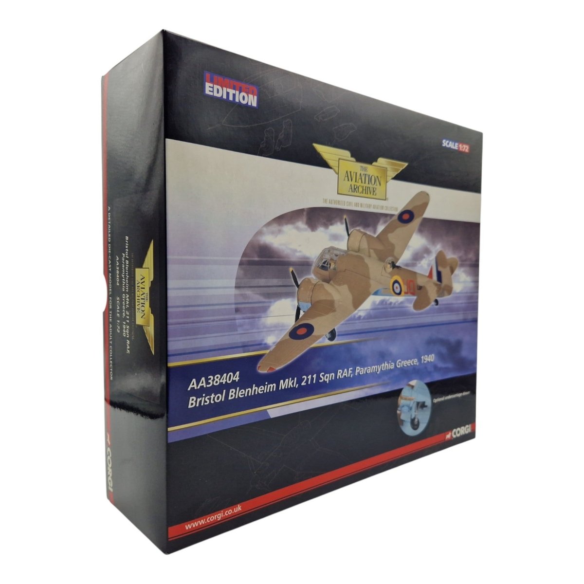 Corgi Aviation Archive 1:72 Blenheim MKI, 211 Sqn Greece, AA38404 - Corgi