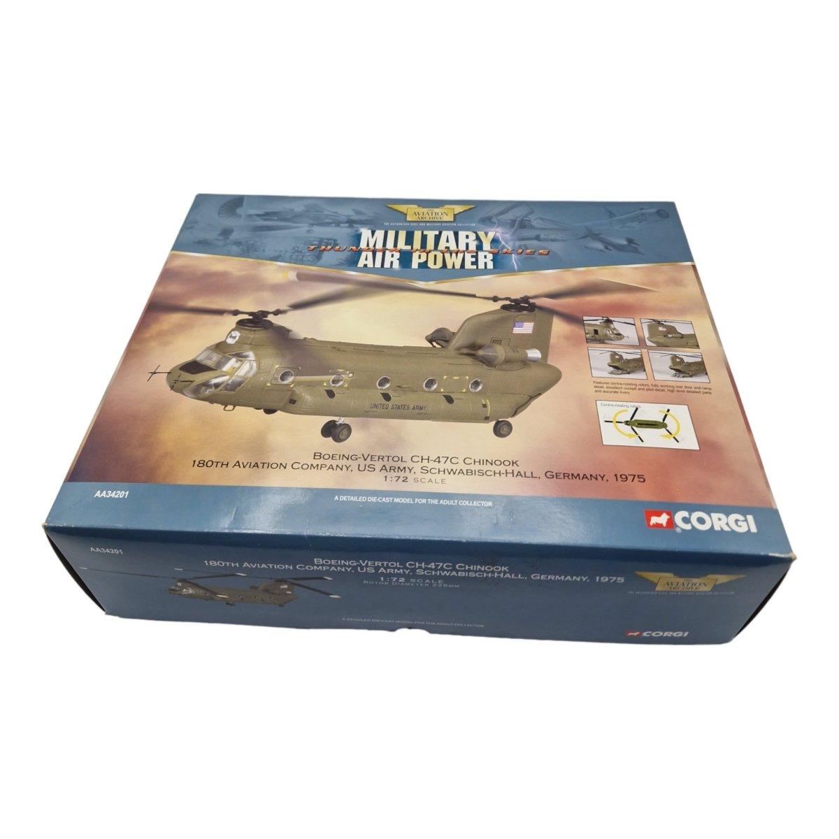 Corgi Aviation Archive 1:72 Boeing CH - 47C Chinook US Army 180th Aviation Company AA34201 - Corgi