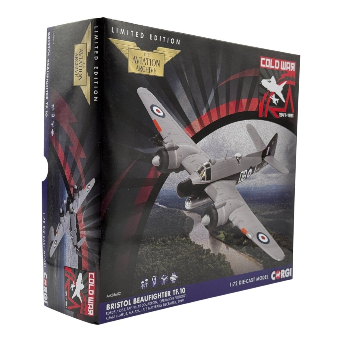 Corgi Aviation Archive 1:72 Bristol Beaufighter TF.10, RAF No.45 Sqn, AA28602 - Corgi