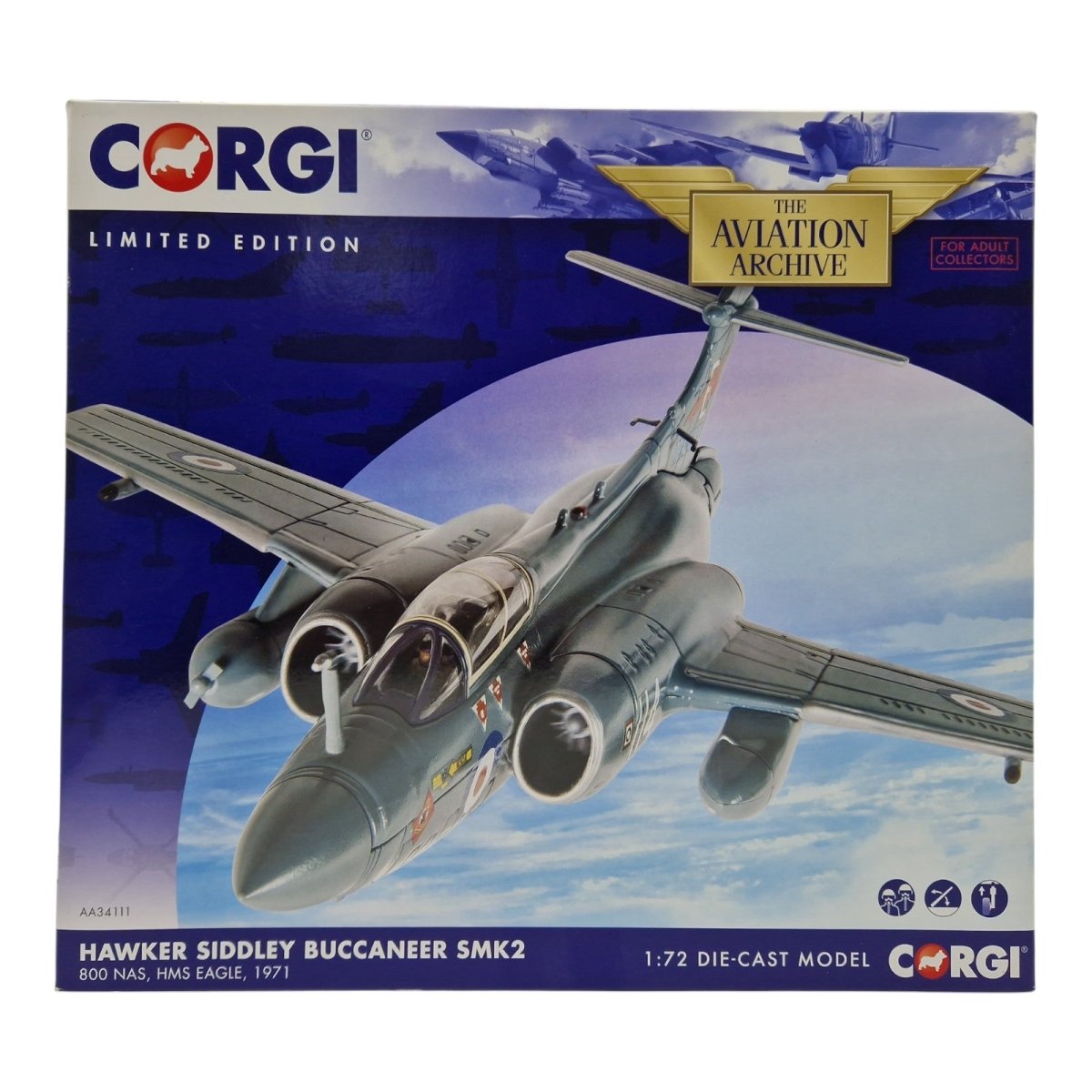 Corgi Aviation Archive 1:72 Buccaneer SMK2, 800 NAS 1971, AA34111 - The Collectables Vault
