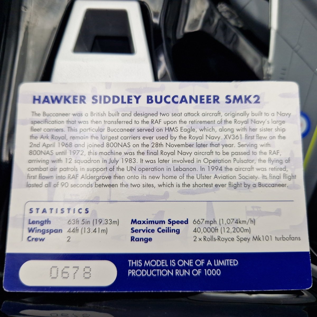 Corgi Aviation Archive 1:72 Buccaneer SMK2, 800 NAS 1971, AA34111 - The Collectables Vault