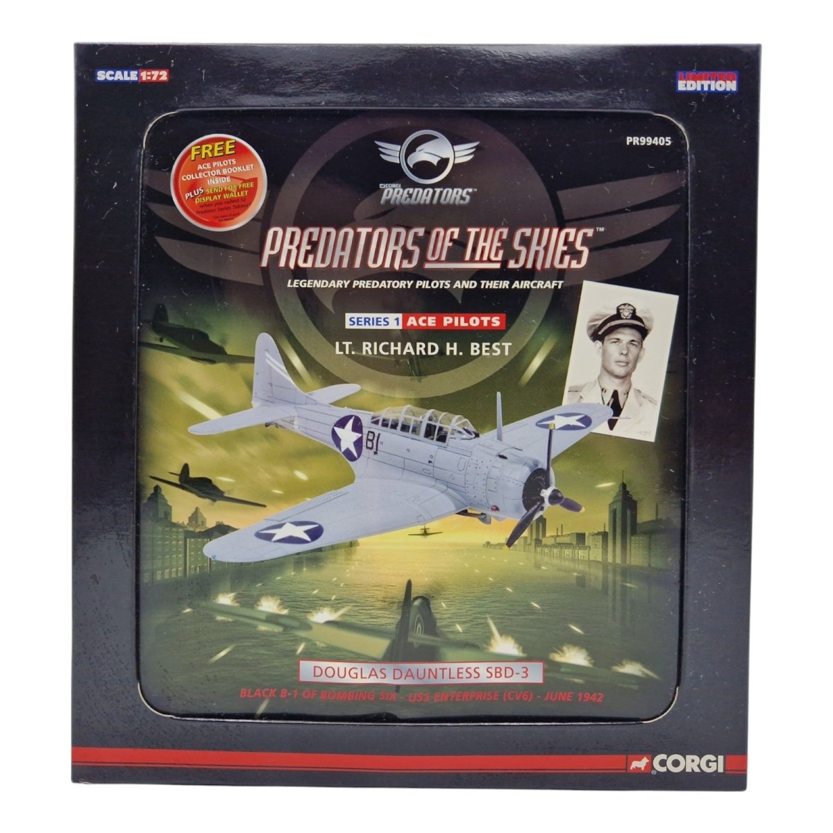 Corgi Aviation Archive 1:72 Dauntless SBD - 3, LT. Richard H. Best, Model PR99405 - Corgi