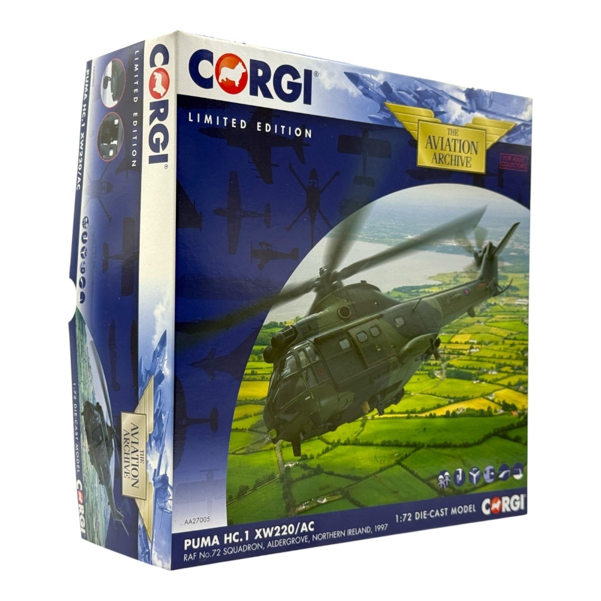 Corgi Aviation Archive 1:72 Puma HC.1 XW220/AC Aldergrove N.I. 1977, AA27005 - Corgi