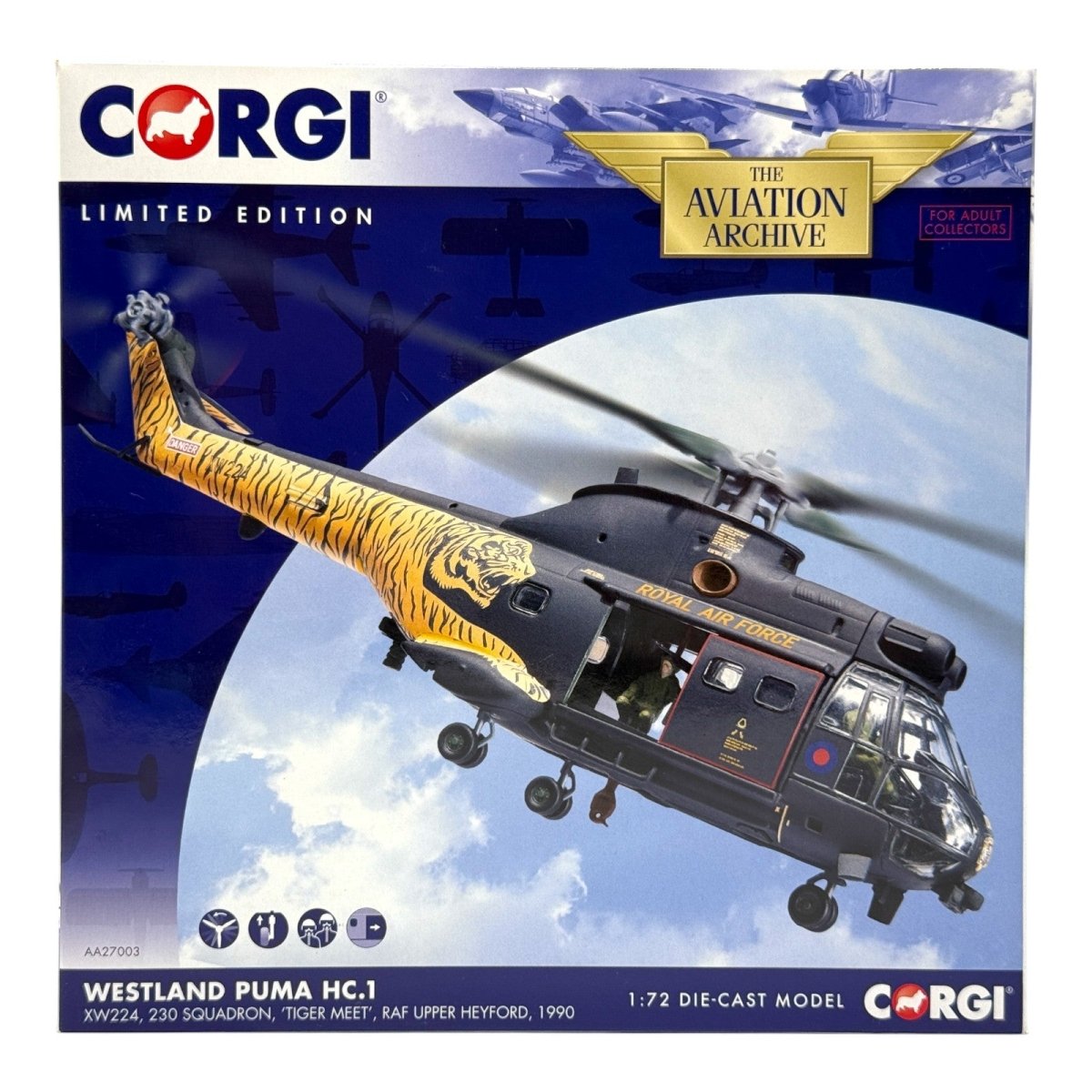 Corgi Aviation Archive 1:72 Westland Puma HC.1 'Tiger Meet' 230 Sqn, AA27003 - Corgi