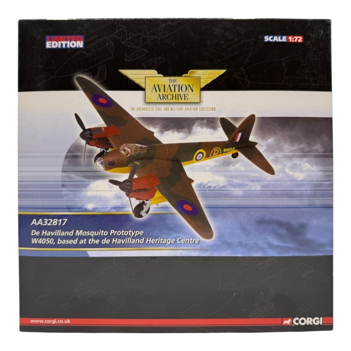 Corgi Aviation Archive AA32817 1:72 De Havilland Mosquito Prototype Model - Corgi