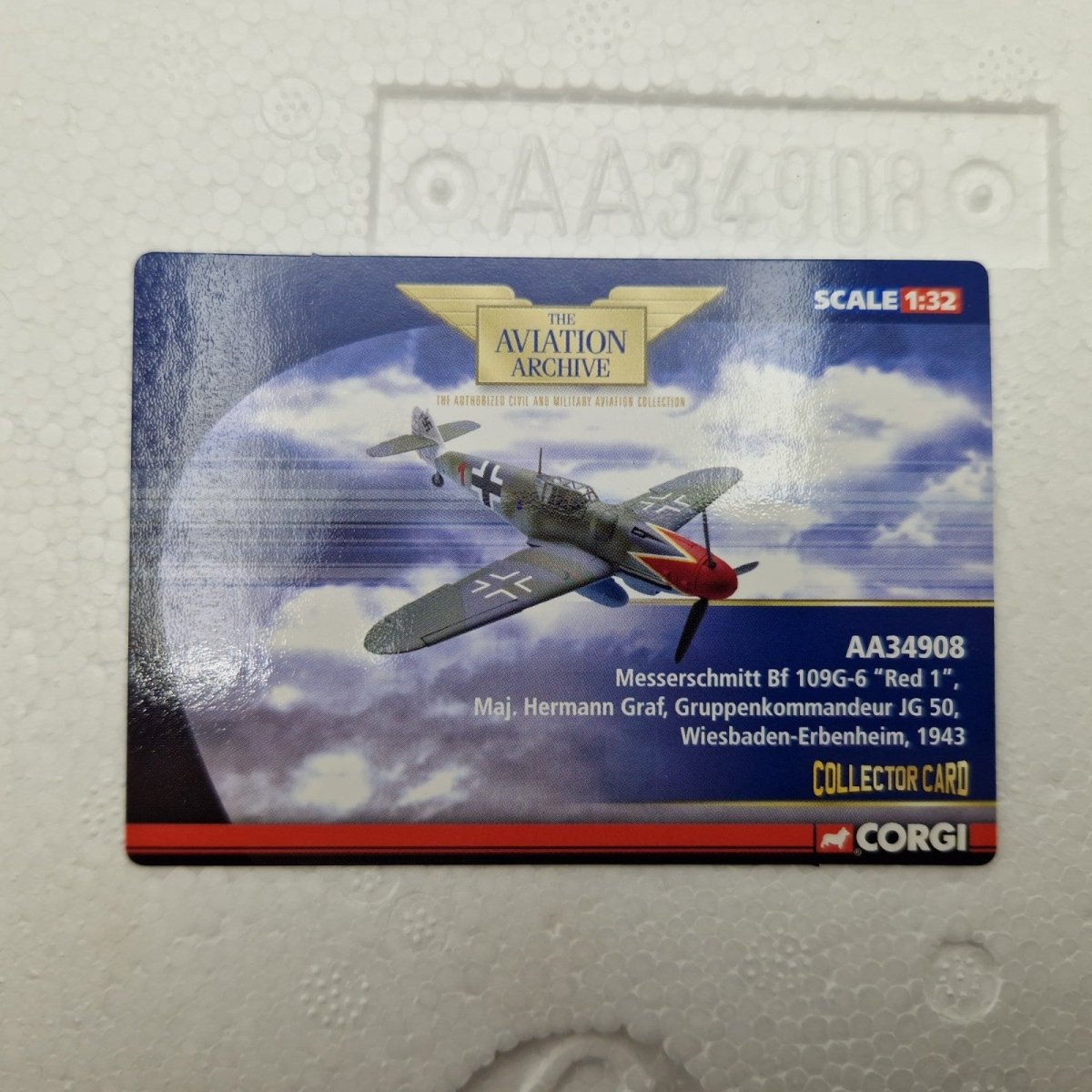 Corgi Aviation Archive BF109G - 6 "Red 1" Luftwaffe JG 50 AA34908 - Corgi
