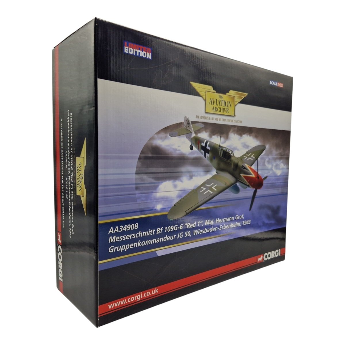 Corgi Aviation Archive BF109G - 6 "Red 1" Luftwaffe JG 50 AA34908 - Corgi