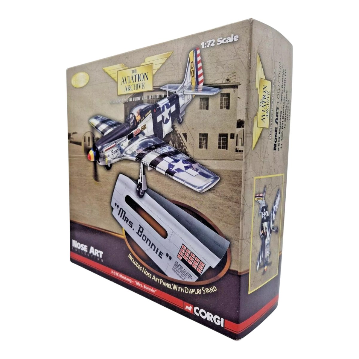 Corgi Aviation Archive 1:72 Nose Art P - 51K Mustang "Mrs Bonnie"le Shima 1945 US32213 - Corgi