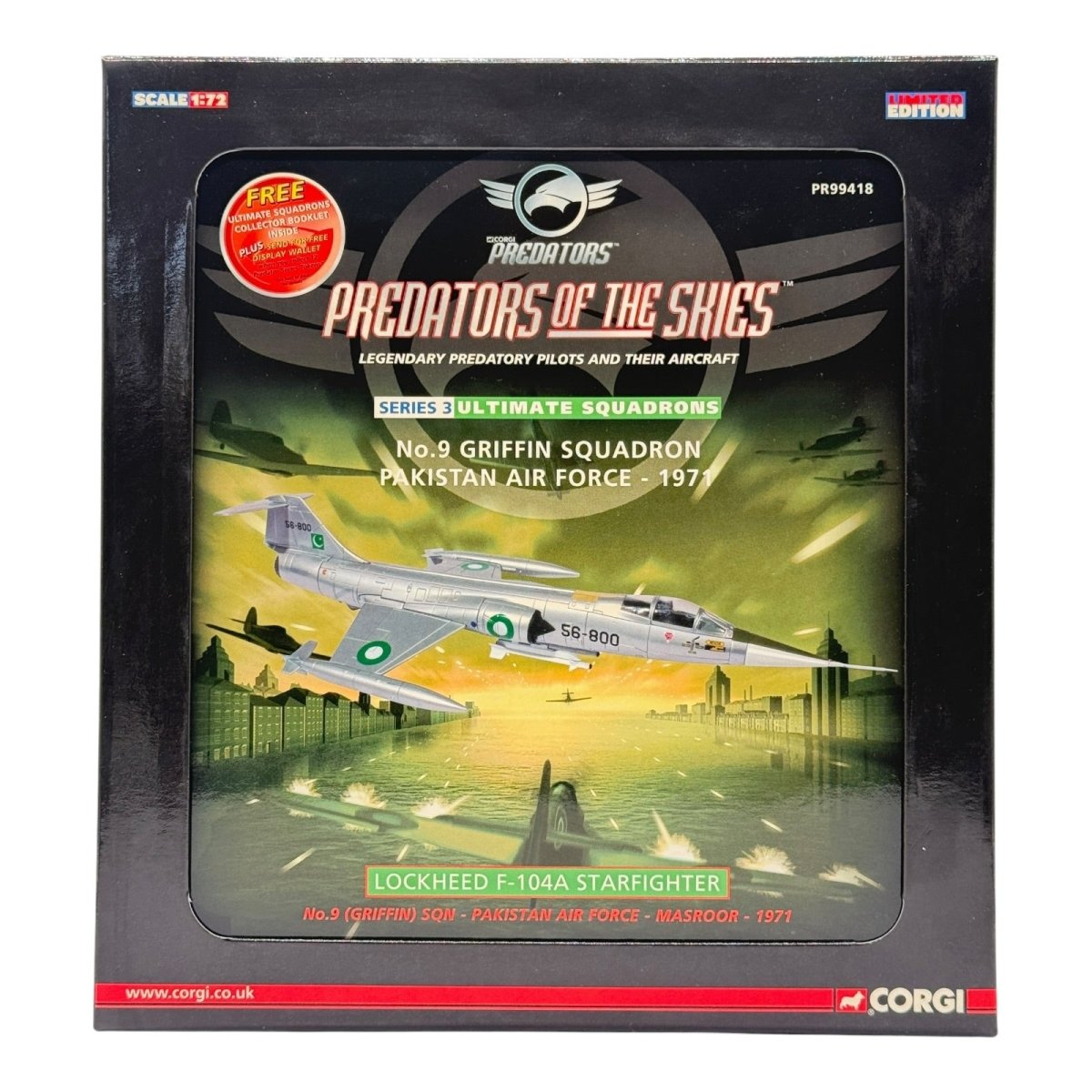 Corgi Aviation PR99418 1:72 F - 104A Starfighter PAF 9 Sqn - Corgi