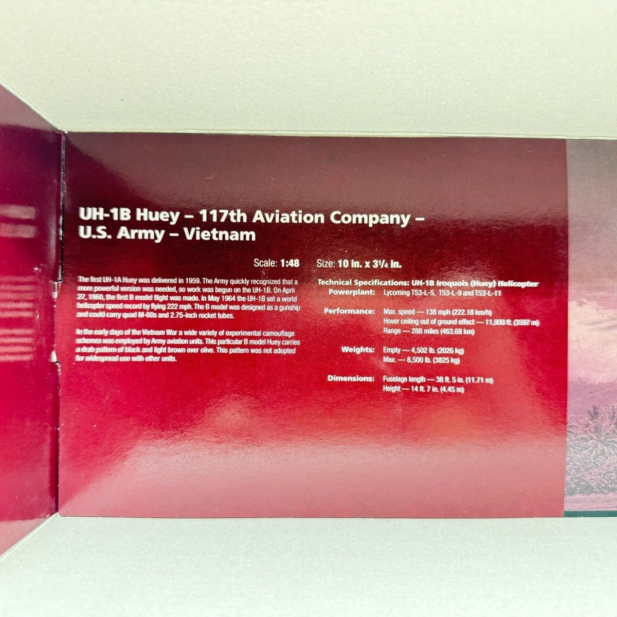 Corgi Aviation US50410 1:48 Bell UH - 1B Huey 117th Aviation Co US Army Vietnam - Corgi