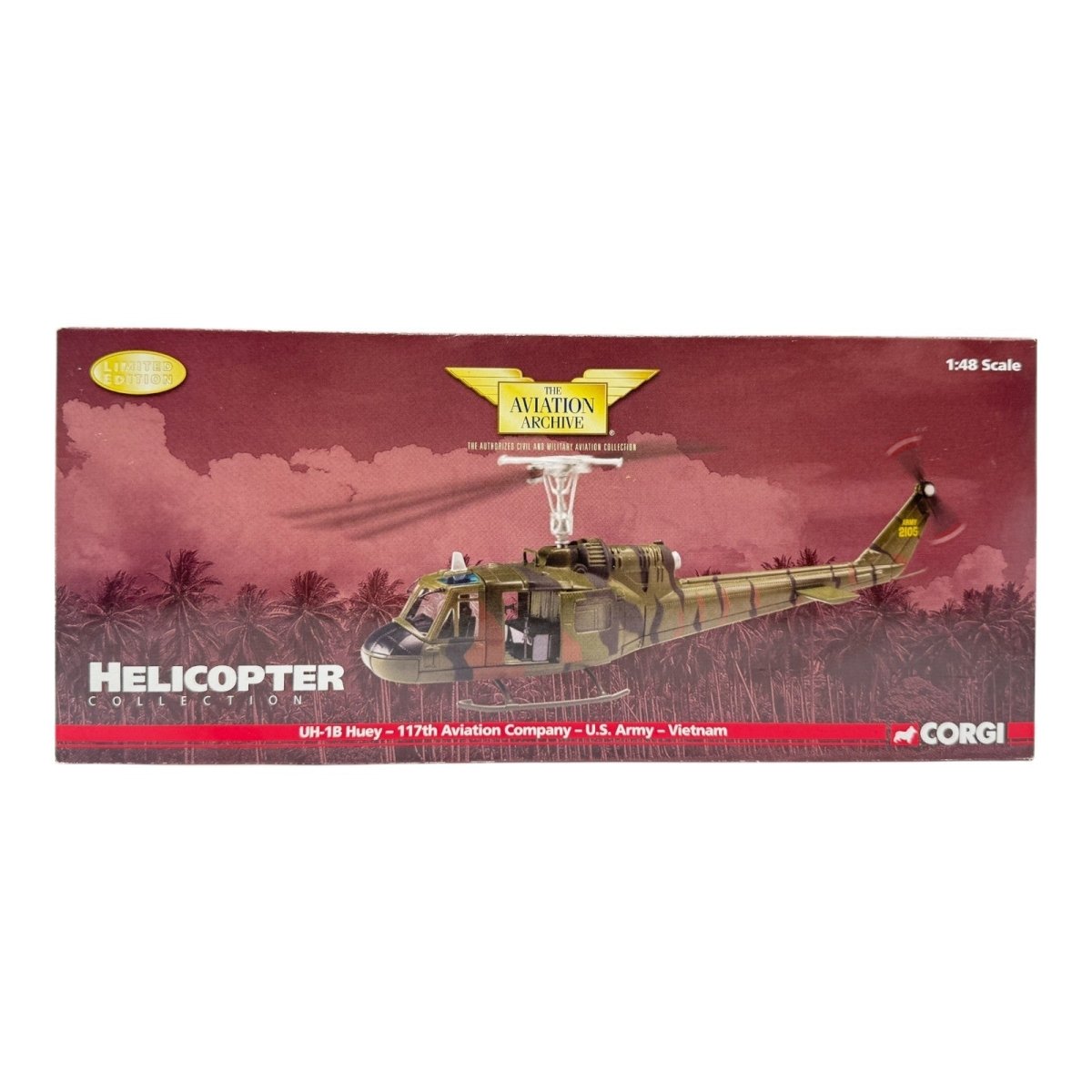 Corgi Aviation US50410 1:48 Bell UH - 1B Huey 117th Aviation Co US Army Vietnam - Corgi