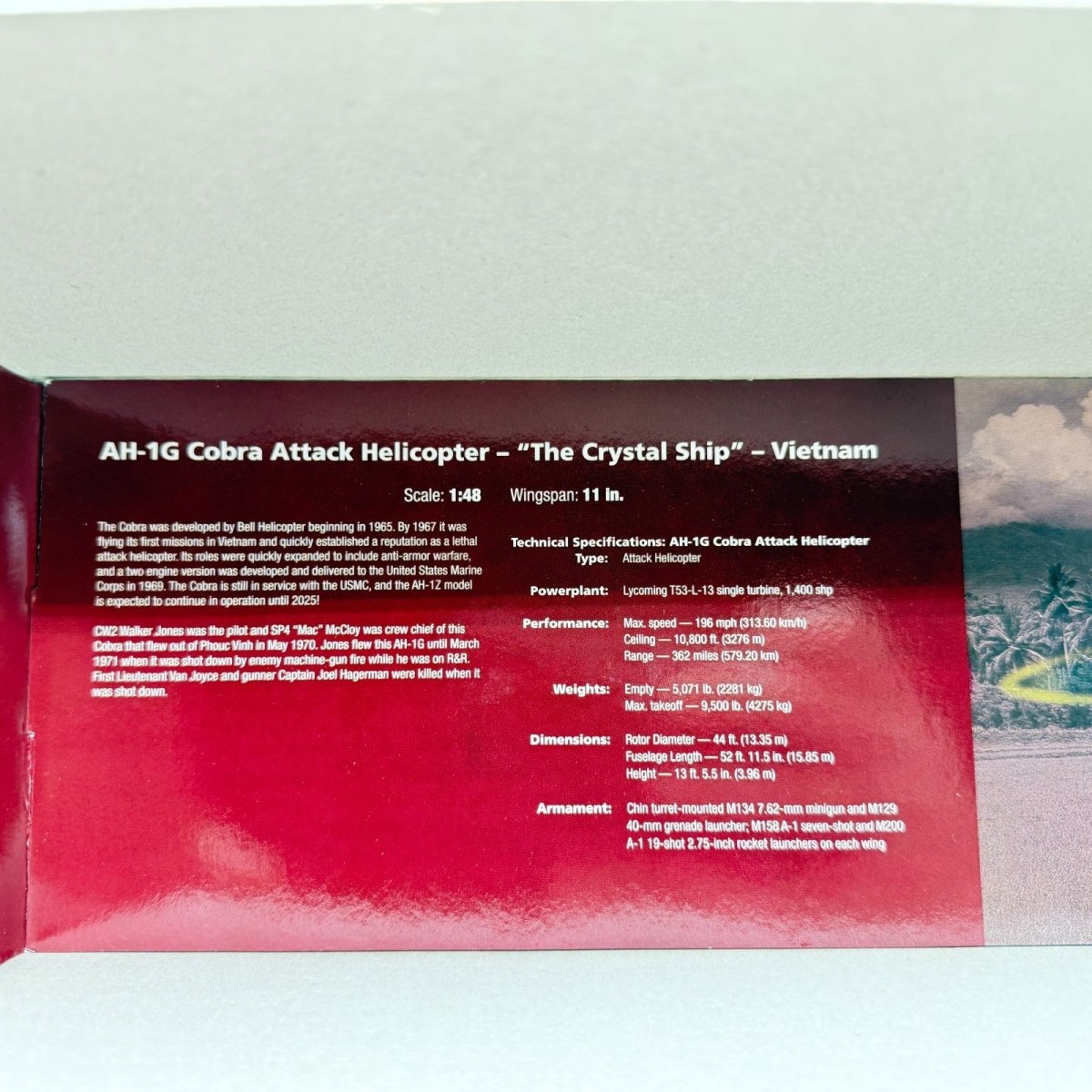 Corgi Aviation US51205 1:48 AH - 1G Cobra Helicopter "The Crystal Ship" Vietnam - Corgi