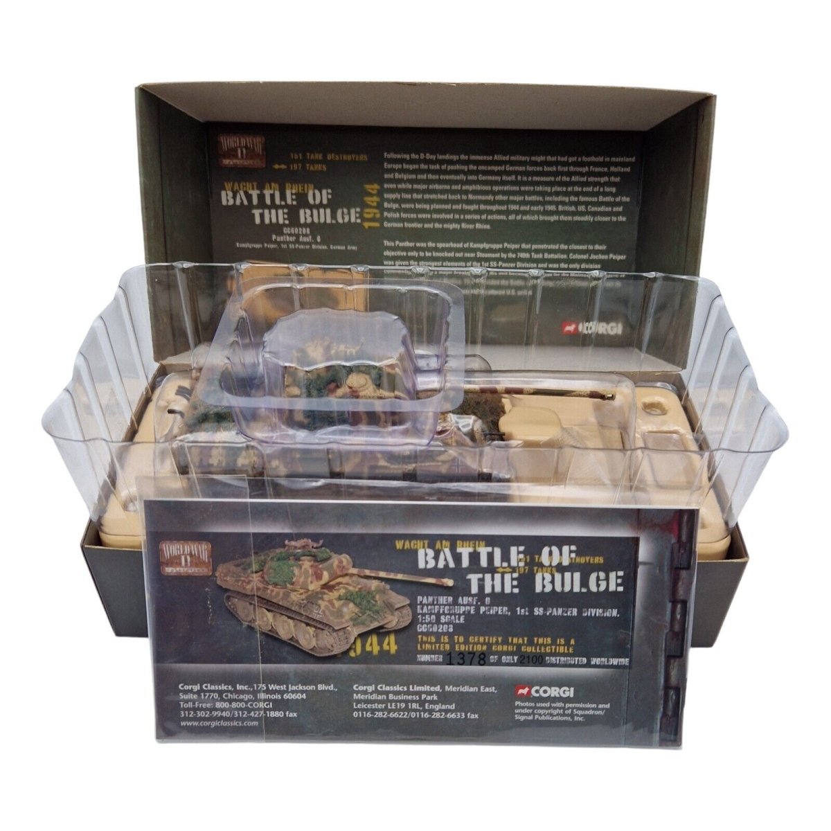 Corgi 1:50 Panther AUSF.G German Army Model Tank Battle Of The Bulge CC60208 - Corgi