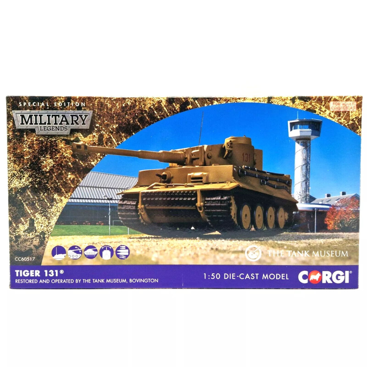 Corgi 1:50 Tiger 131 The Tank Museum Bovington Diecast Model CC60517 - Corgi