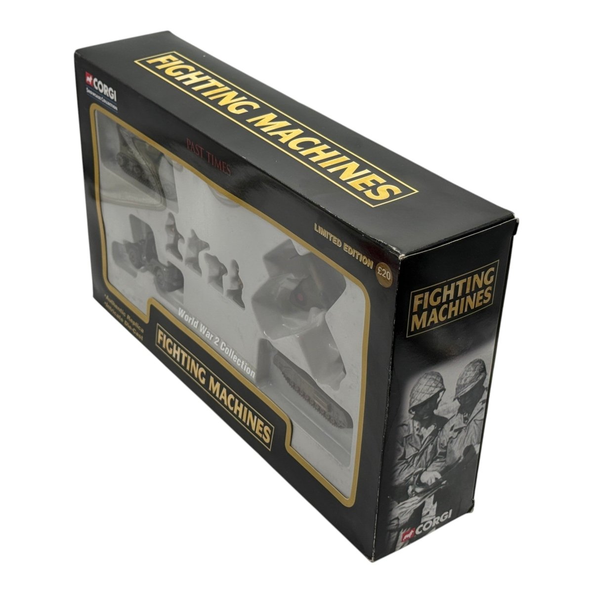 Corgi CSCW20004 Fighting Machines World War II Collection M4 Sherman Churchill Mk IV Willys Jeep Spitfire 4-Model Set - Corgi