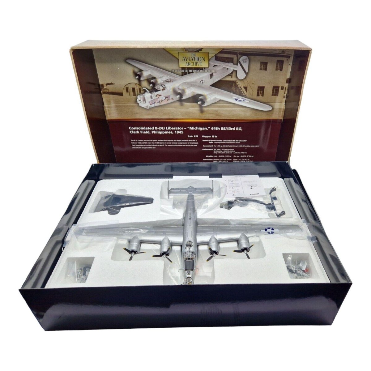 Corgi Aviation Archive 1:72 Nose Art B - 24J Liberator "Michigan" US34011 - Corgi