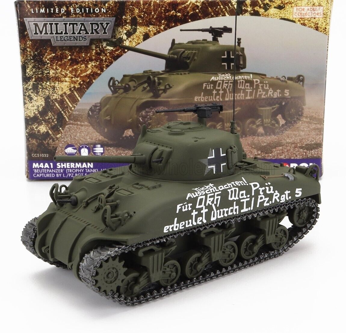 Corgi 1:50 M4A1 Sherman Tank Beutepanzer Trophy Tank Tunisia 1943 CC51032 - Corgi