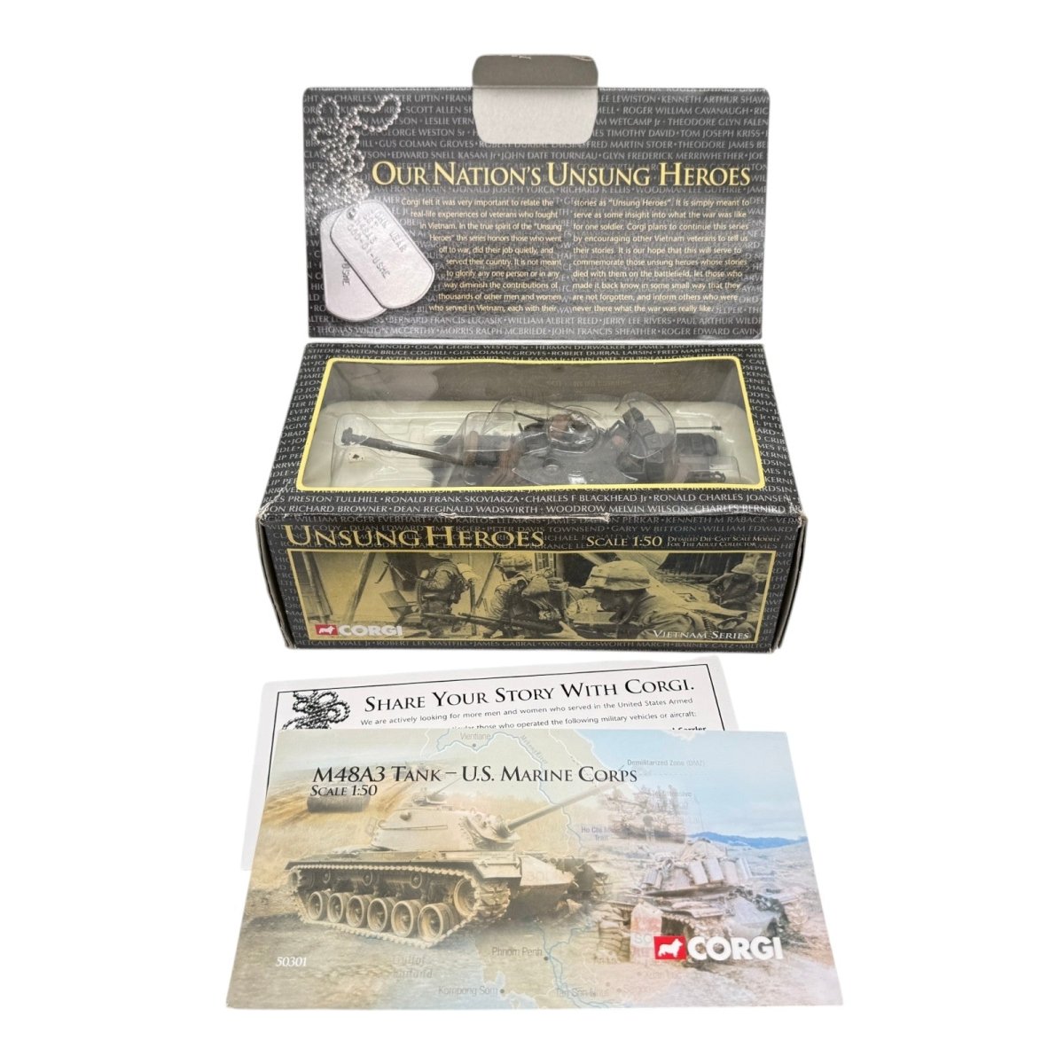 Corgi US50301 1:50 M48A3 Patton Tank USMC Eve of Destruction Battle of Hue - Corgi