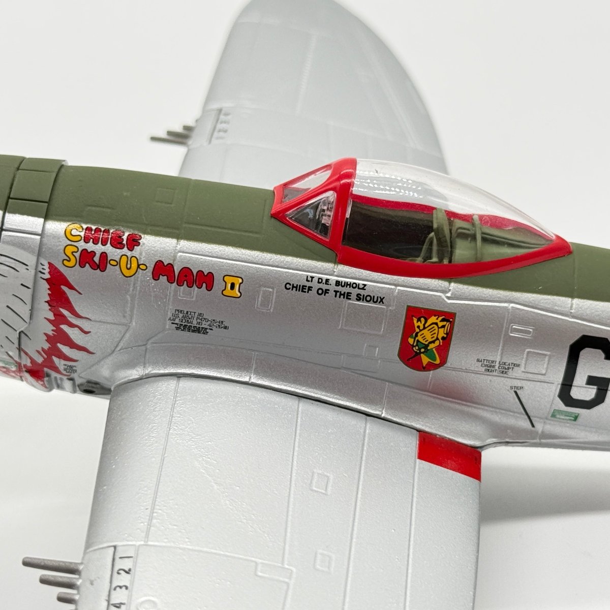 Franklin Mint 98144 1:48 Republic P-47D Thunderbolt Chief Ski-U-Mah II Lt Duane Buholz 509th FS 405th FG WWII - Franklin Mint