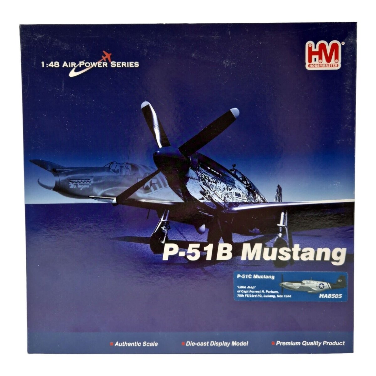 Hobby Master 1:48 P - 51C USAAF 23rd FG 75th FS Flying Tigers Little Jeep HA8505 - Hobby Master