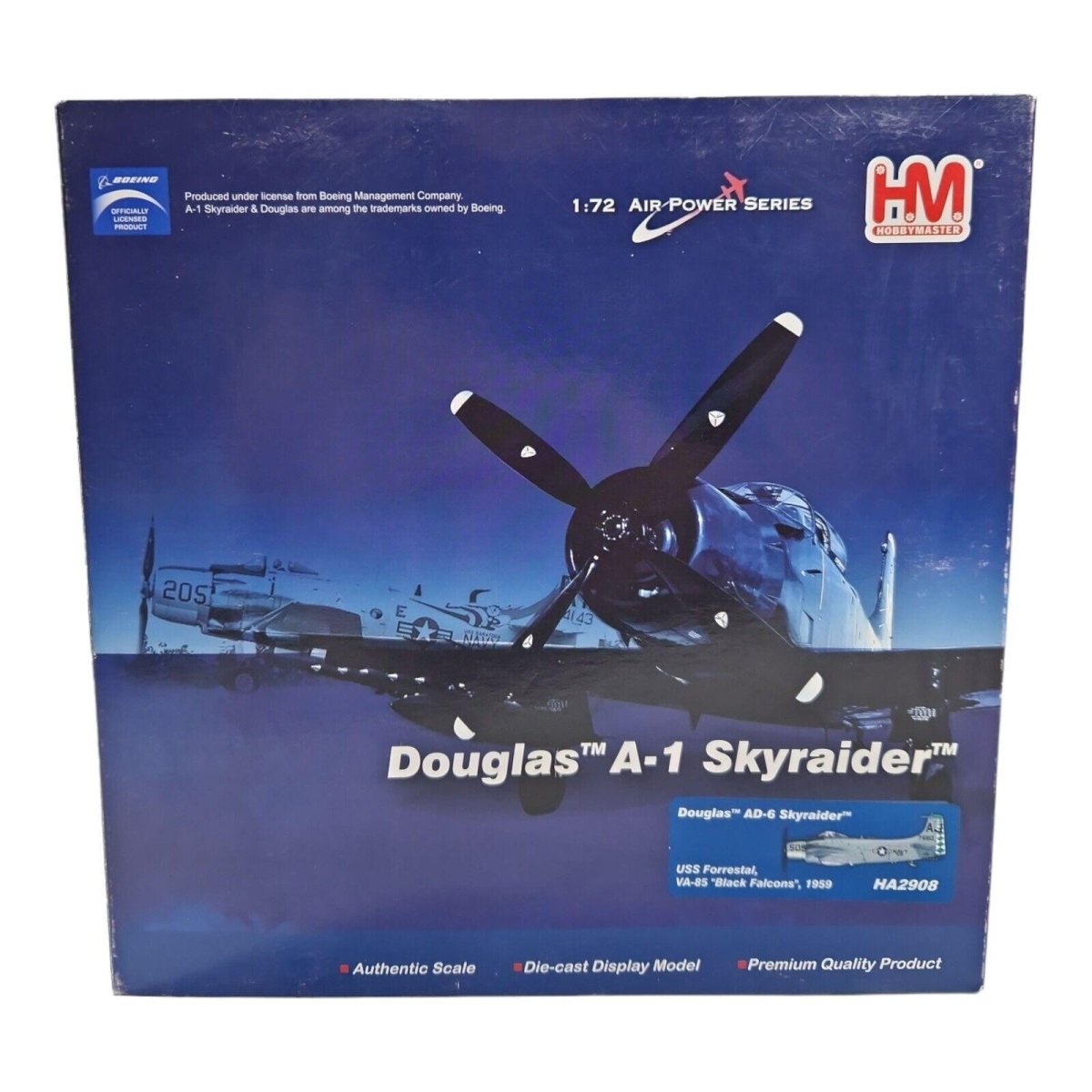 Hobby Master 1:72 A - 1H Skyraider USN VA - 85 Black Falcons USS Forrestal HA2908 - Hobby Master