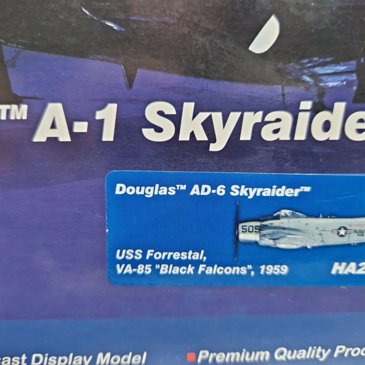 Hobby Master 1:72 A - 1H Skyraider USN VA - 85 Black Falcons USS Forrestal HA2908 - Hobby Master
