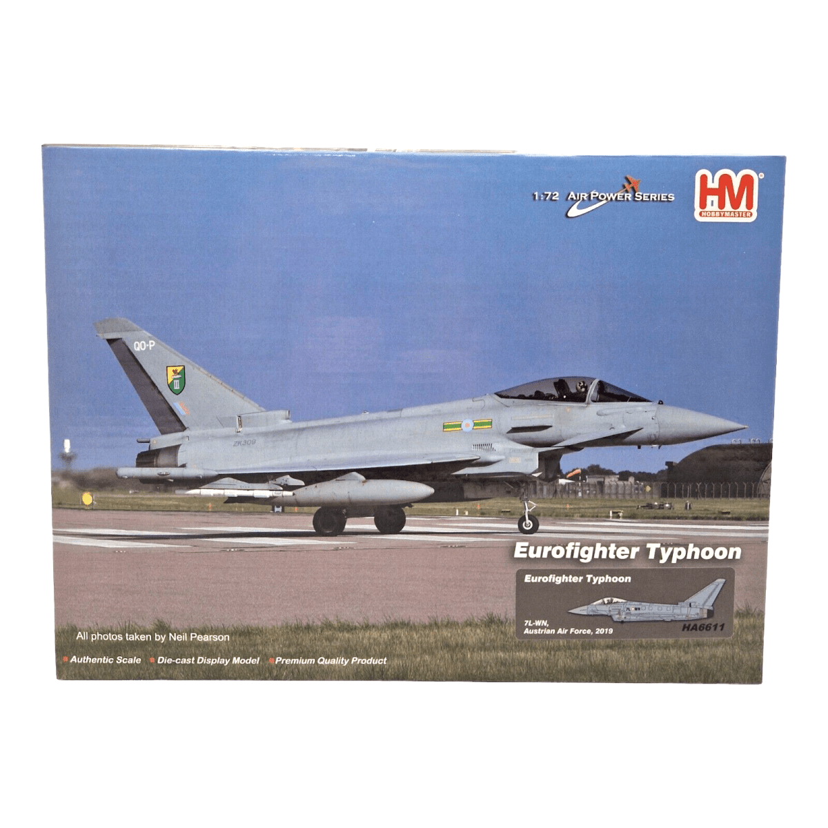 Hobby Master 1:72 Eurofighter Typhoon 7L - WN Austrian Air Force 2019 HA6611 - Hobby Master